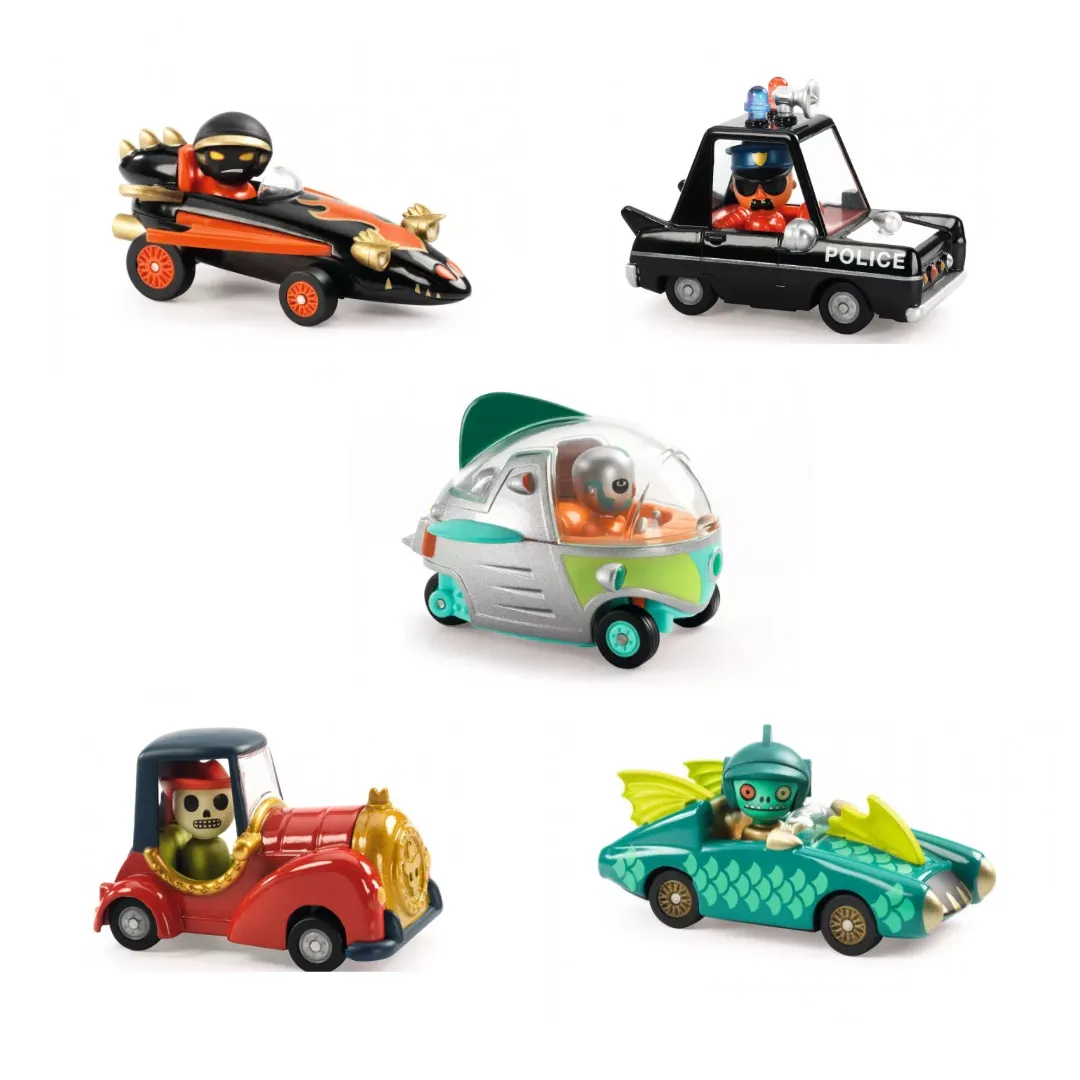 Pacchetto Crazy Motors - Hurry Police & Visitor X & Red skull & Dragon Fire & Mister Wings